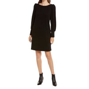 NEW Julia Jordan Black Boatneck Long Sleeve Sweater Dress Women Size 8 $120